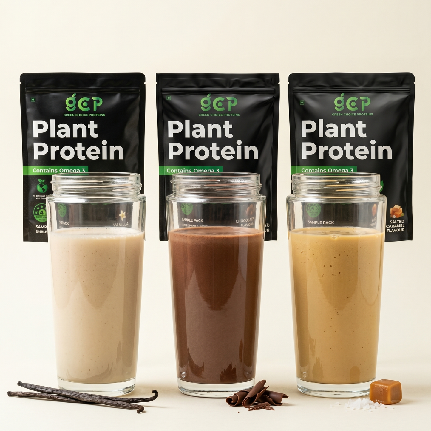 Plant-Based Protein Powder - Sample Pack of 3 Flavours