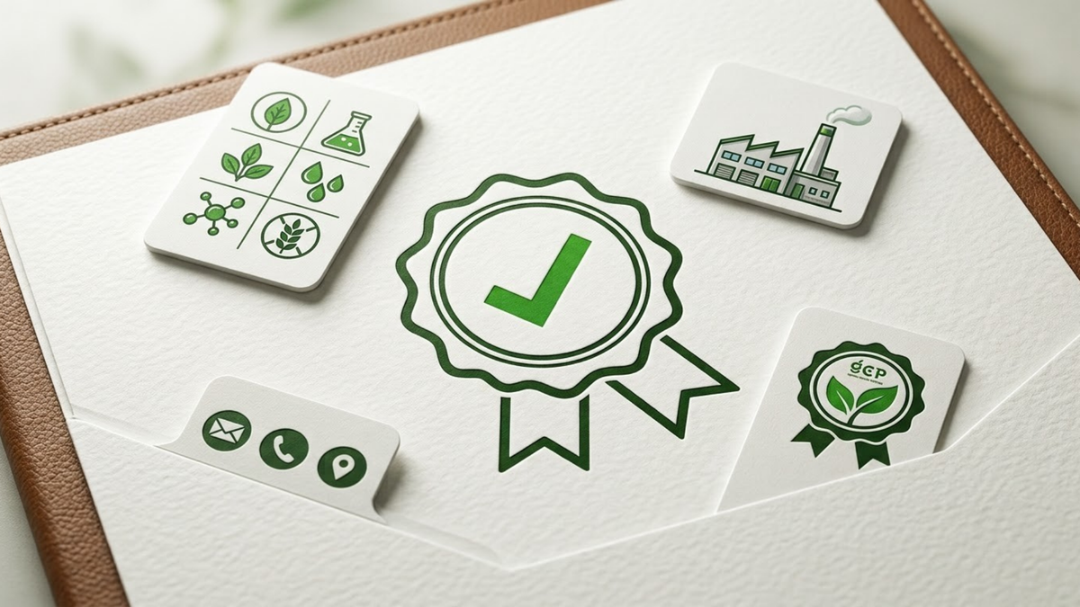 Certificate-style graphic representing gluten-free certification and verification 