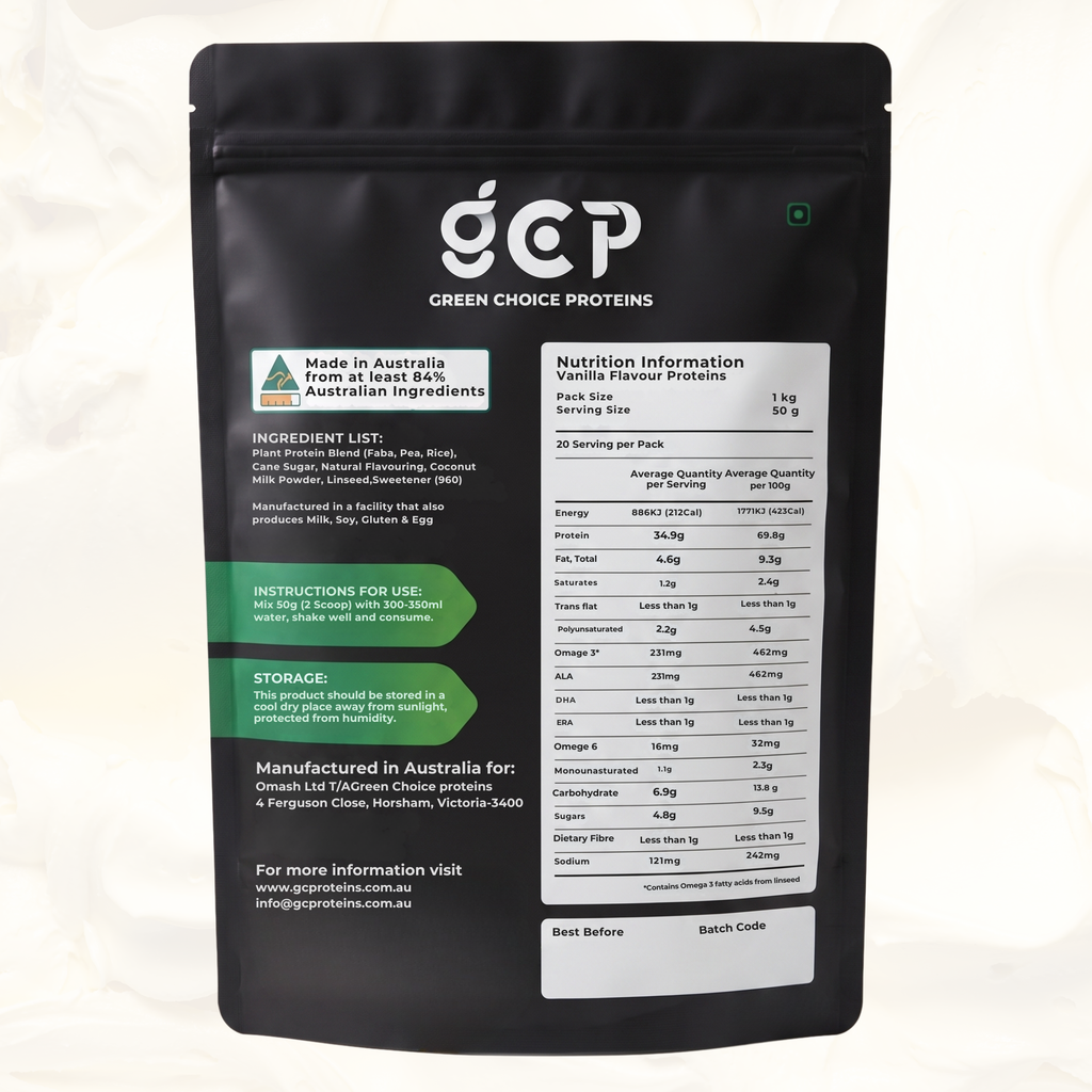 Vanilla Flavored Protein Powder - Plant Based Protein