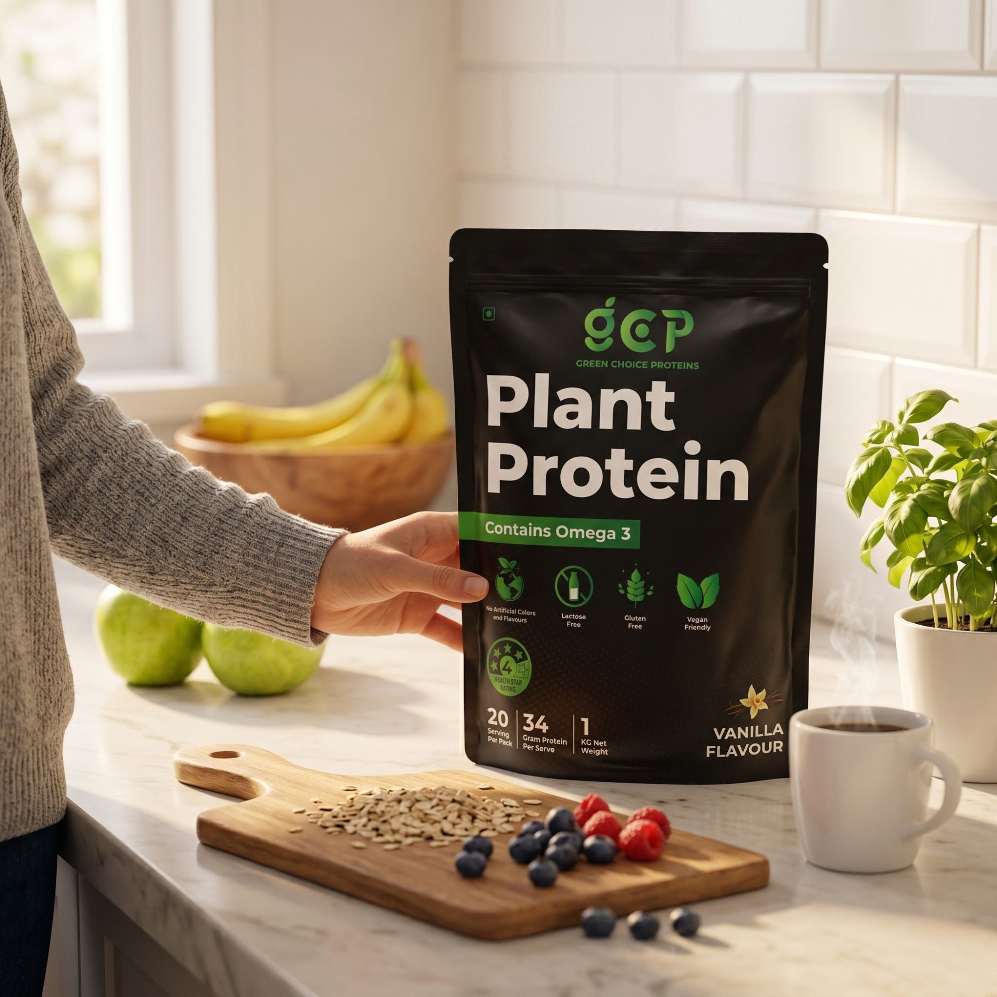 Vanilla Flavored Protein Powder - Plant Based Protein