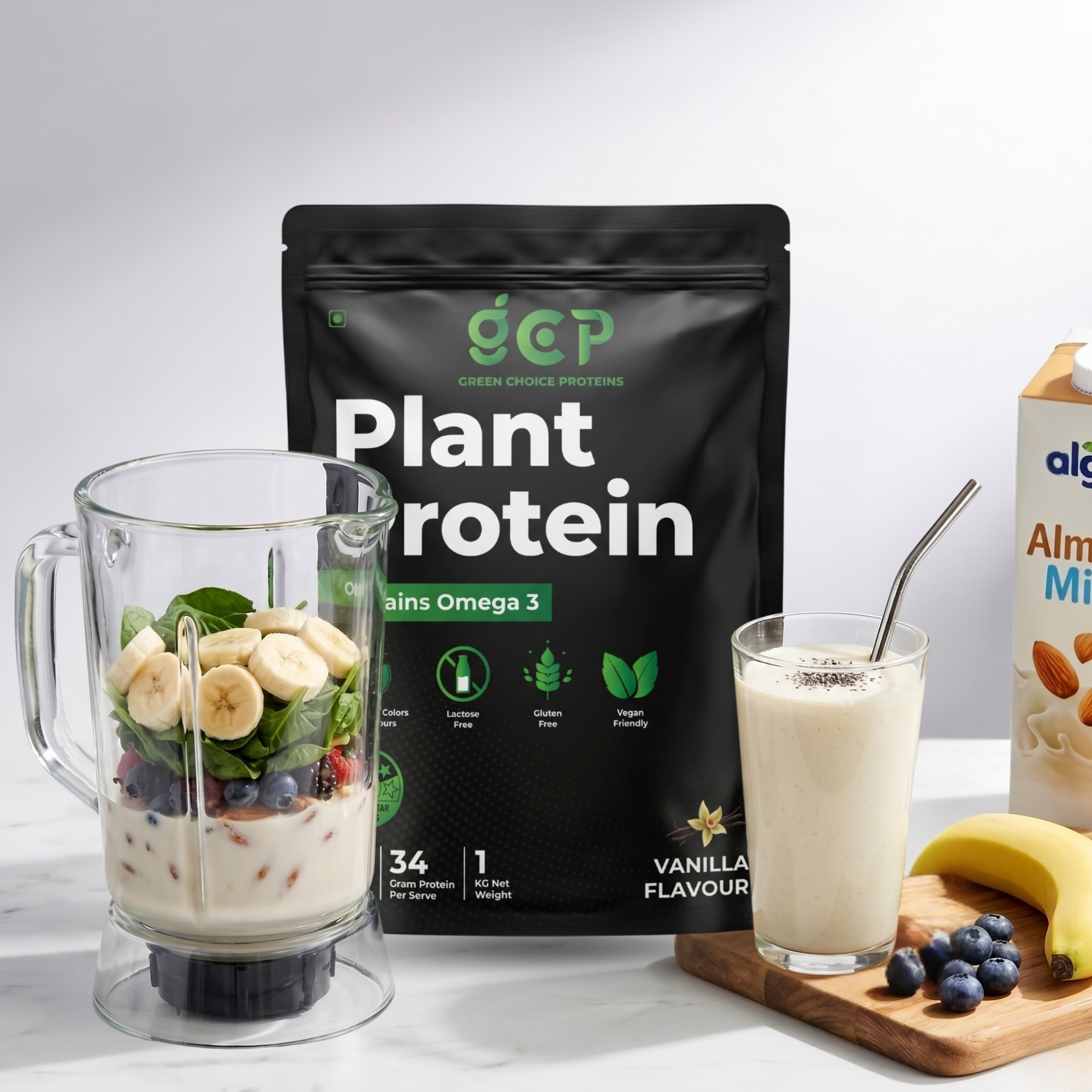 Vanilla Flavored Protein Powder - Plant Based Protein