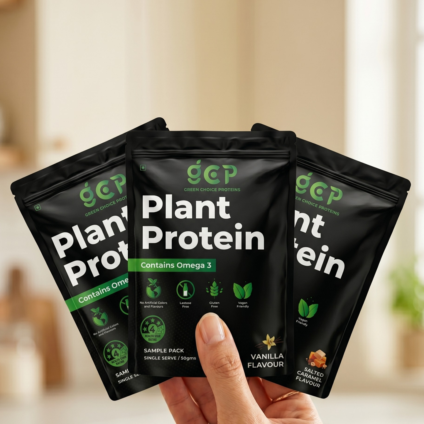 Plant-Based Protein Powder - Sample Pack of 3 Flavours