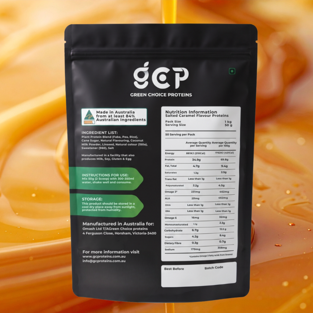Salted Caramel Flavored Protein Powder - Plant Based Protein