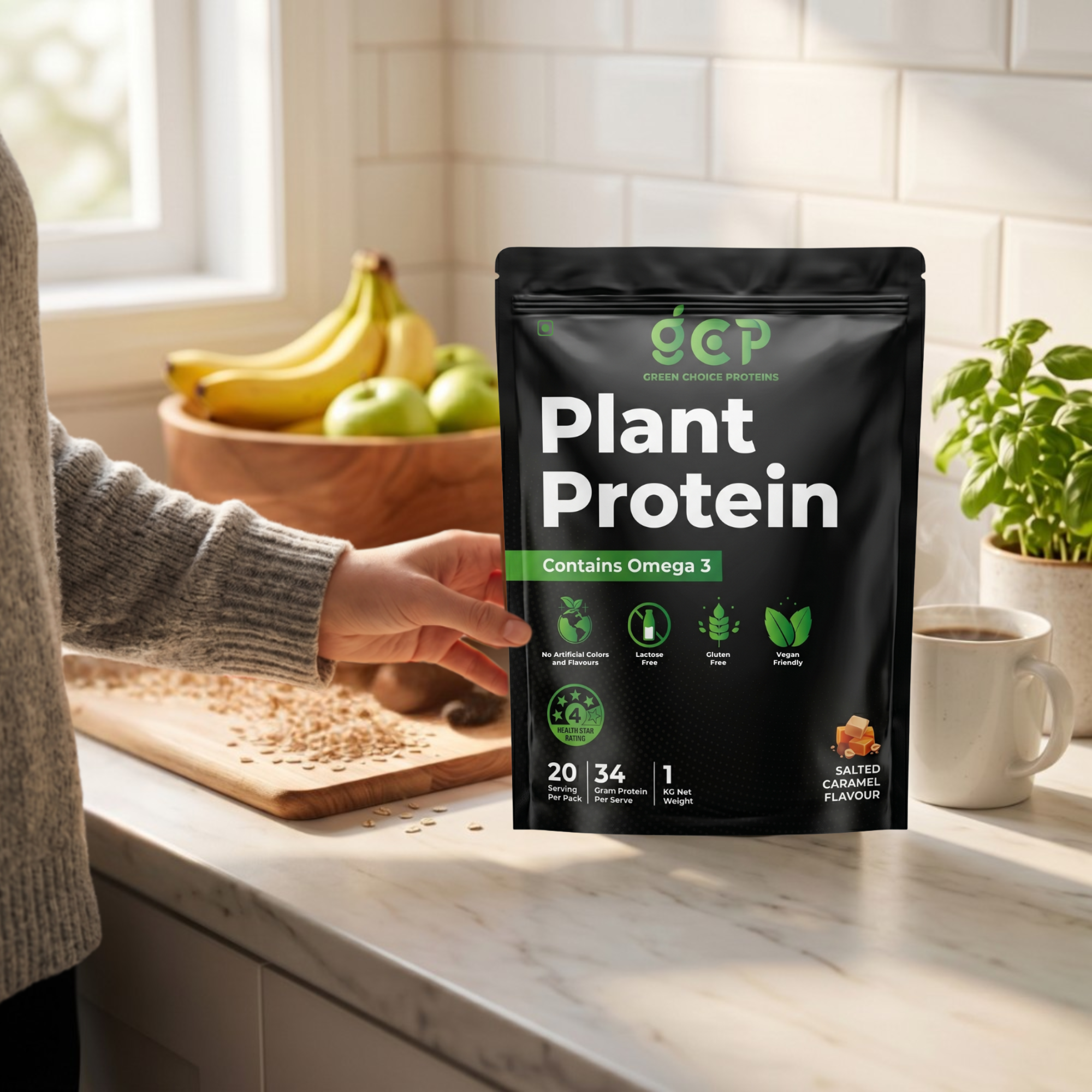 Salted Caramel Flavored Protein Powder - Plant Based Protein