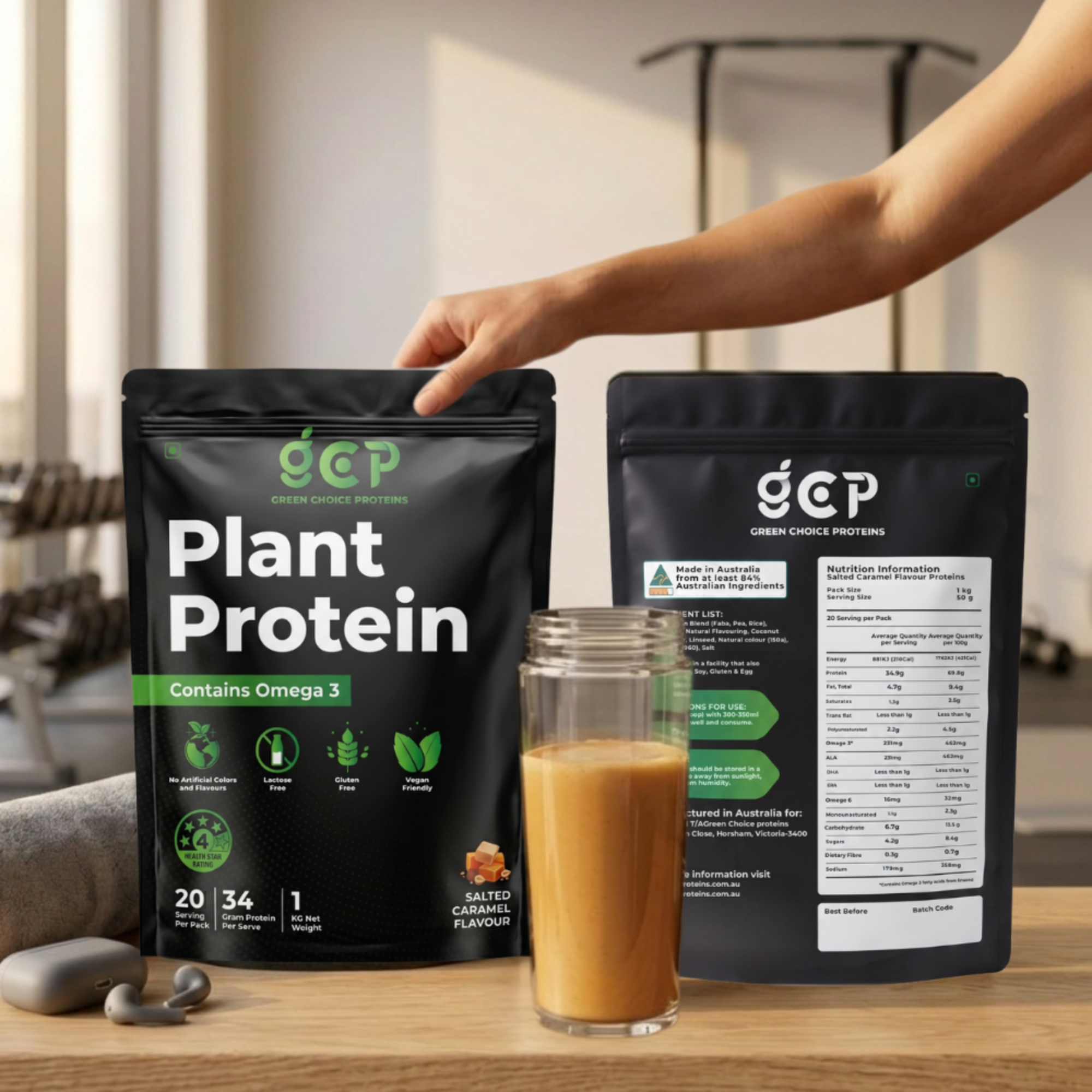Salted Caramel Flavored Protein Powder - Plant Based Protein