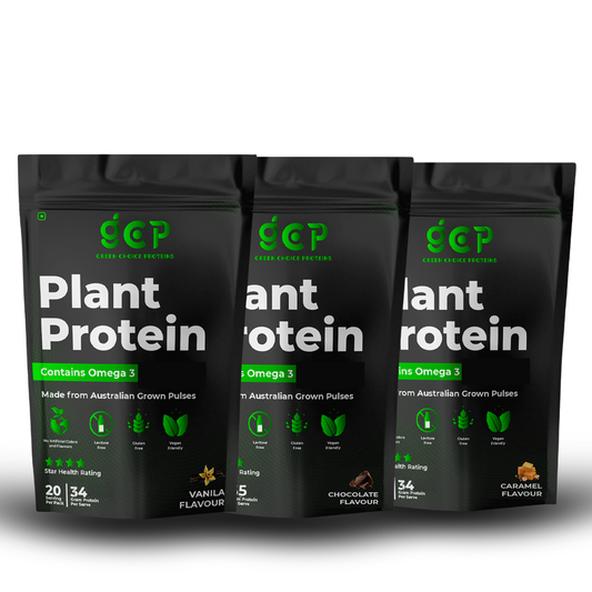 GCP Plant-Based Protein Powder – Chocolate, Caramel & Vanilla