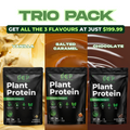 Plant-Based Protein Powder Australia – Chocolate, Caramel & Vanilla