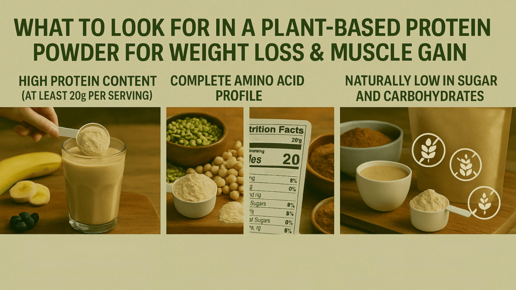 What to Look for in a Plant-Based Protein Powder for Weight Loss & Muscle Gain